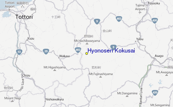 Hyonosen Kokusai Location Map