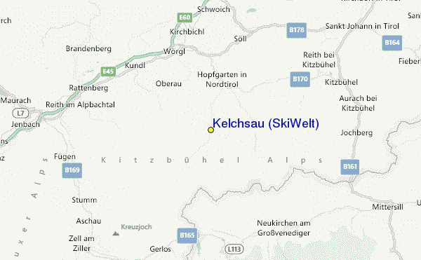 Kelchsau (SkiWelt) Location Map