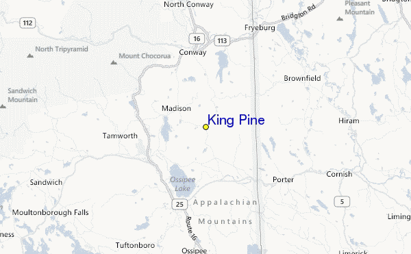 King Pine Location Map