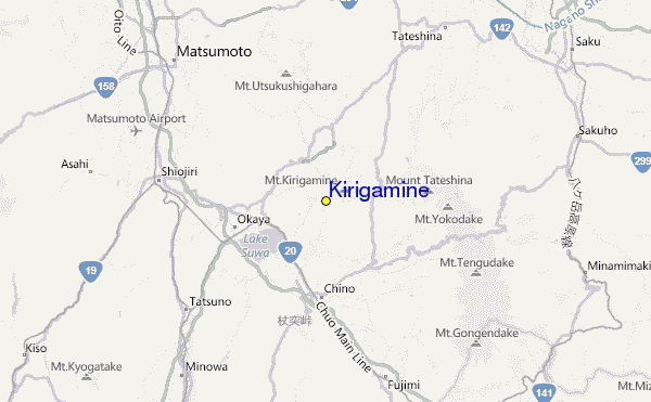 Kirigamine Location Map