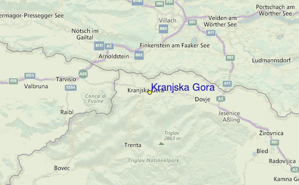 Kranjska Gora Location Map