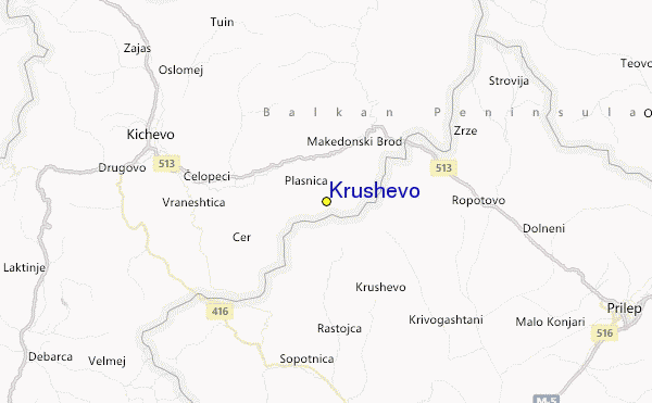 Krushevo Location Map