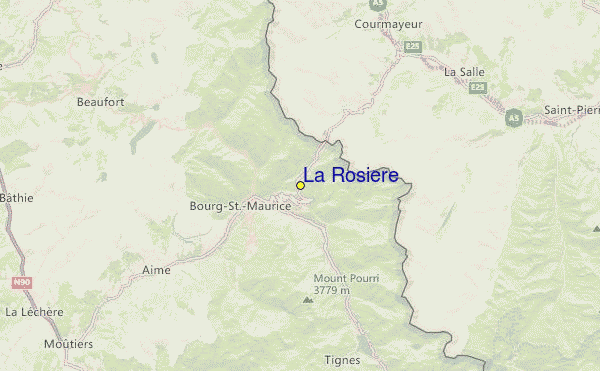 La Rosière Location Map