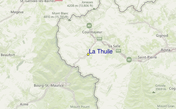La Thuile Location Map