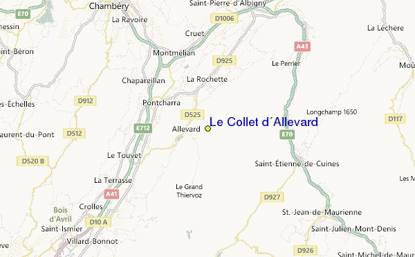 Le Collet d'Allevard Location Map