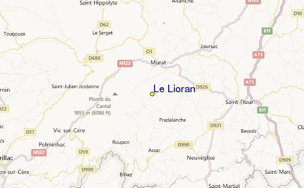Le Lioran Location Map