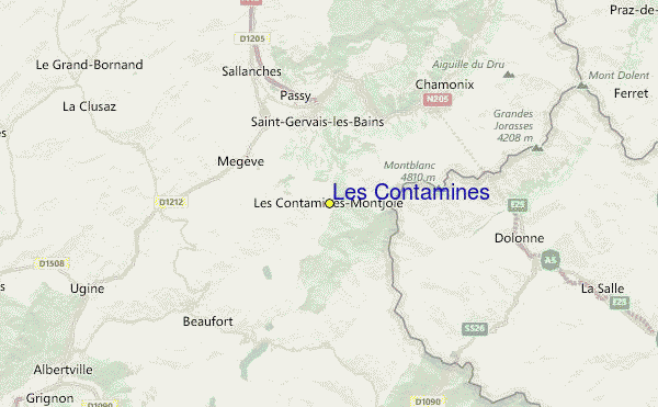 Les Contamines Location Map