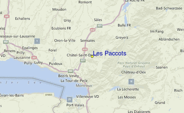 Les Paccots Location Map