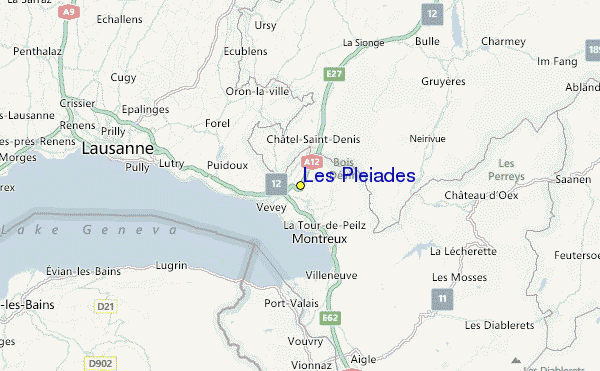 Les Pléiades Location Map