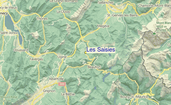 Les Saisies Location Map