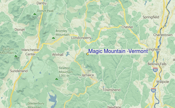 Magic Mountain (Vermont) Location Map