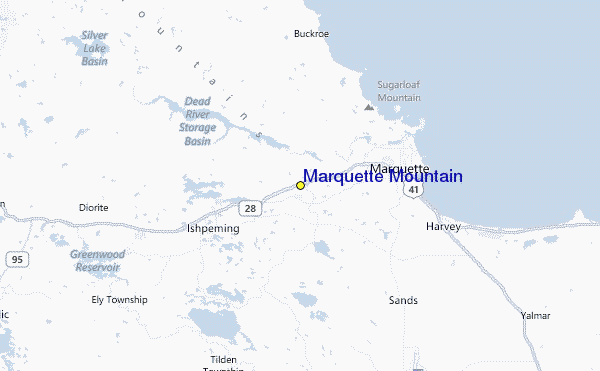 Marquette Mountain Location Map