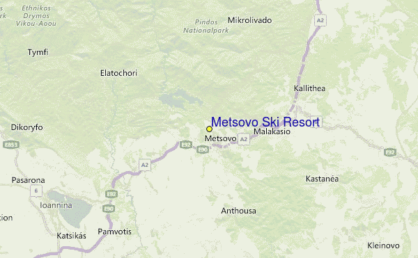 Metsovo Ski Resort Location Map