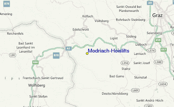 Modriach/Hoislifts Location Map