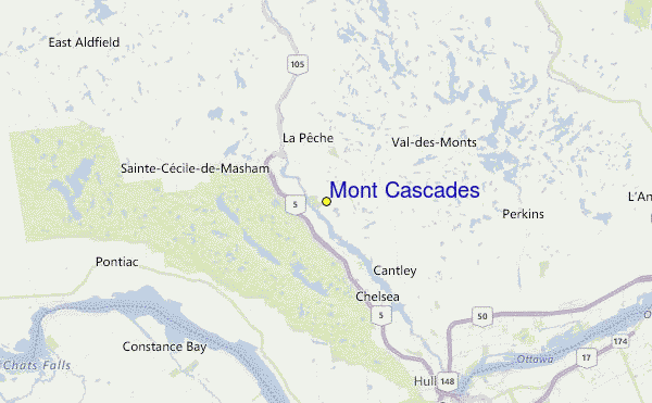 Mont Cascades Location Map