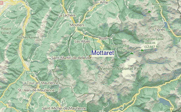 Mottaret Location Map