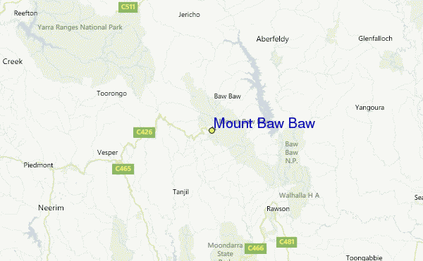 Mount Baw Baw Location Map