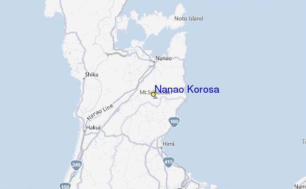 Nanao Korosa Location Map