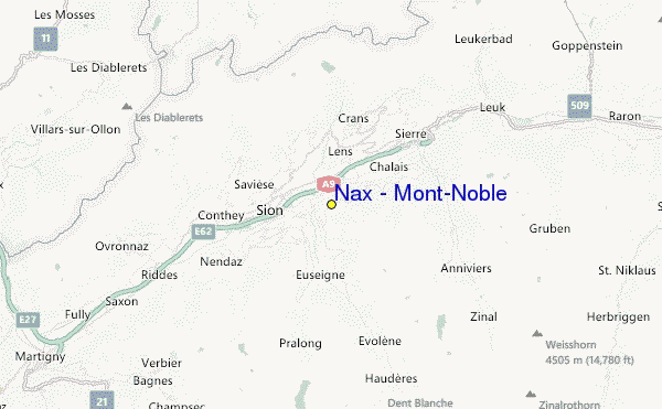 Nax - Mont-Noble Location Map