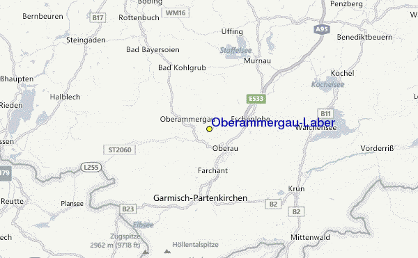 Oberammergau/Laber Location Map