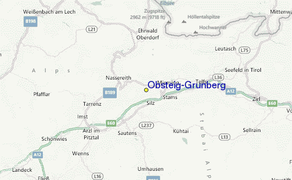 Obsteig/Grünberg Location Map
