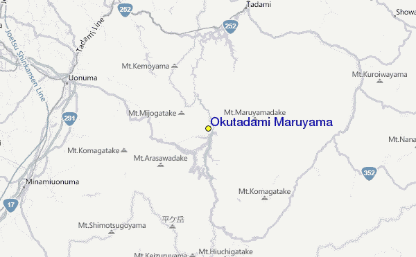 Okutadami Maruyama Location Map