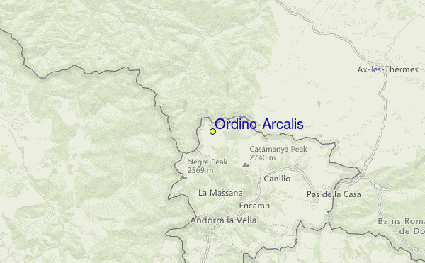 Ordino-Arcalís Location Map