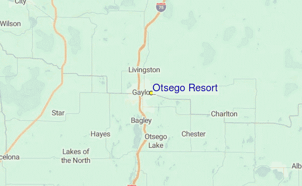 Otsego Resort Location Map