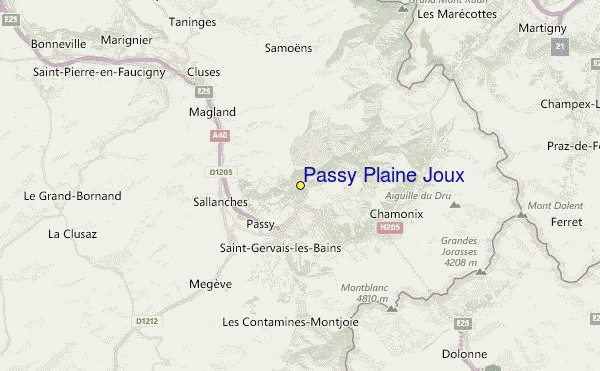 Passy Plaine Joux Location Map
