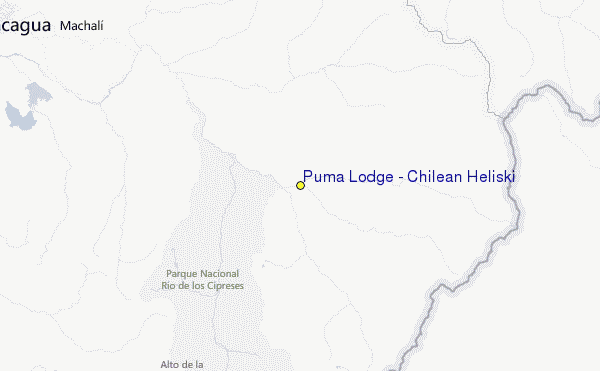 Puma Lodge - Chilean Heliski Location Map
