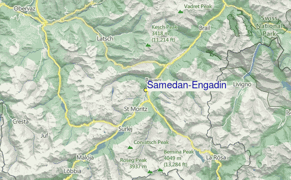 Samedan/Engadin Location Map