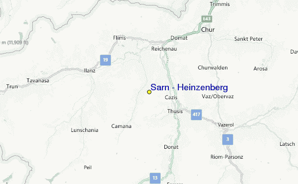 Sarn - Heinzenberg Location Map