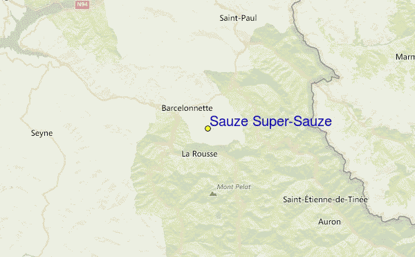 Sauze Super-Sauze Location Map