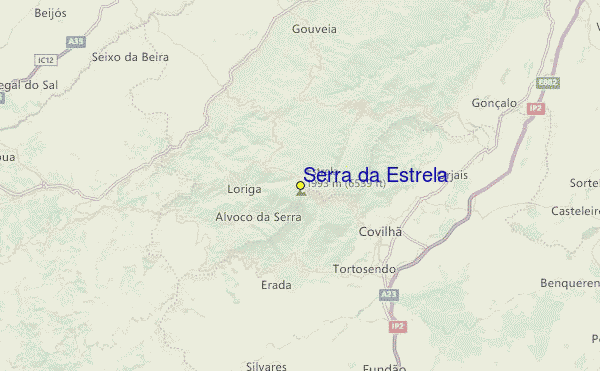 Serra da Estrela Location Map