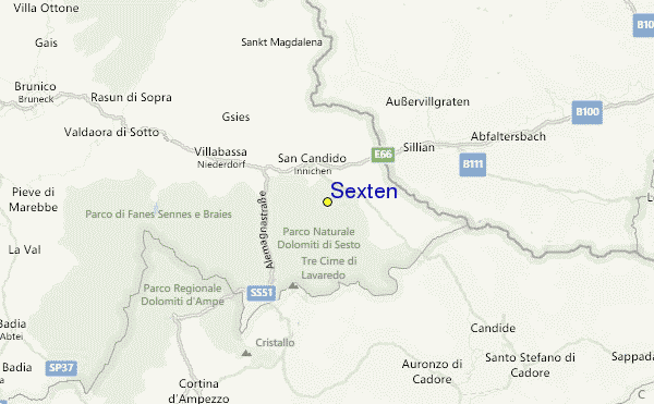 Sexten Location Map