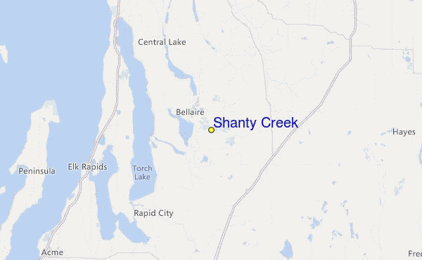 Shanty Creek Location Map