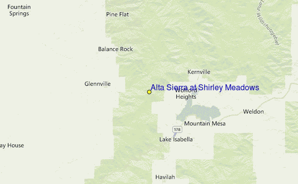 Alta Sierra at Shirley Meadows Location Map
