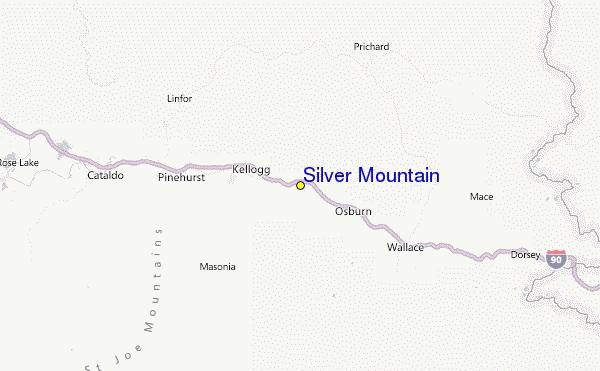 Silver Mountain Location Map