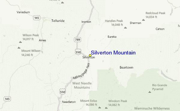 Silverton Mountain Location Map