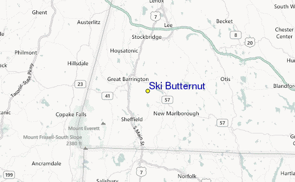 Ski Butternut Location Map