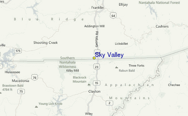 Sky Valley Location Map