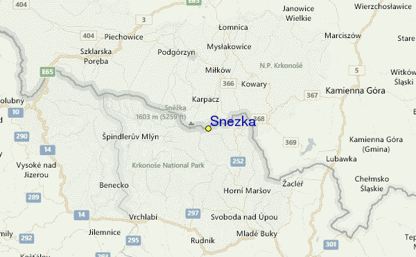 Sněžka Location Map