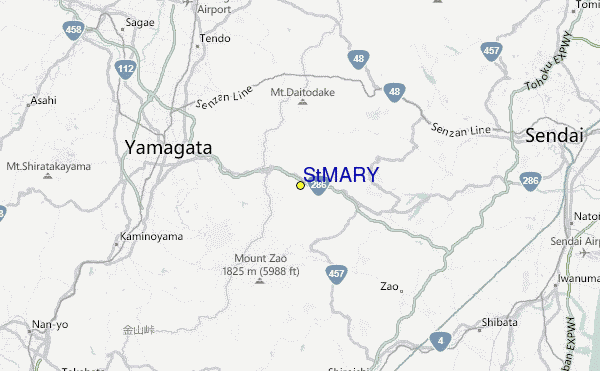 St Mary Ski Resort Location Map