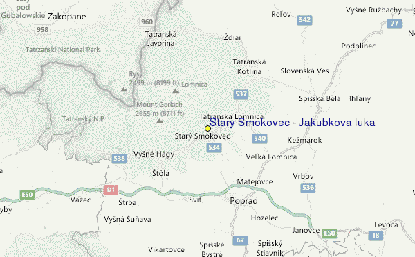 Starý Smokovec Location Map