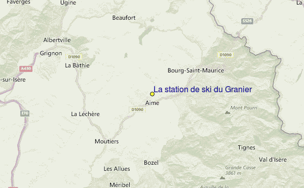 La station de ski du Granier Location Map