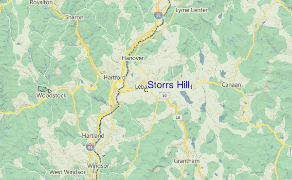 Storrs Hill Location Map
