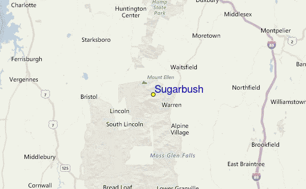Sugarbush Location Map