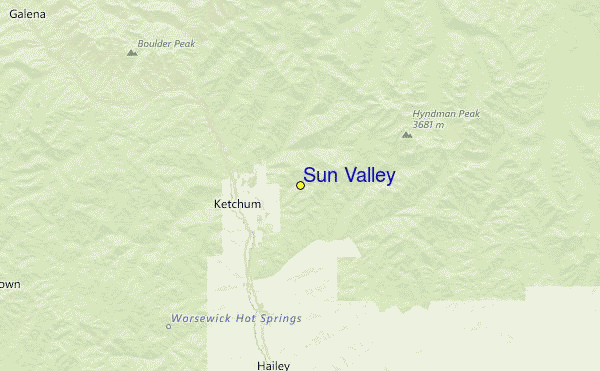 Sun Valley Location Map