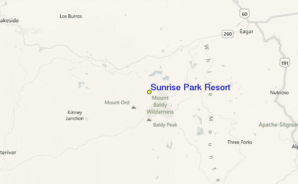 Sunrise Park Resort Location Map