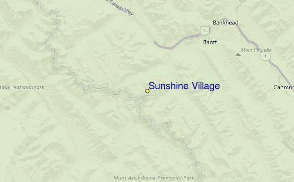 Sunshine Village Location Map